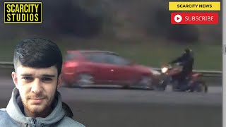 Motorbiker driving wrong way up M25  crashes into Police officer