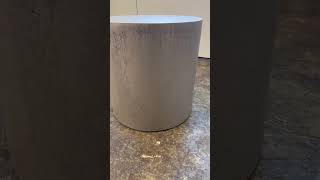 Concrete Cylinder by Dylan Myers Design in drippy grey finish. 22\