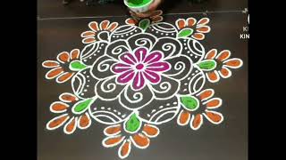 నా పాట నా ముగ్గు/Pongal design/Diwali muggulu/new year rangoli/simple kolam