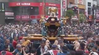 2014（平成26年）富岡八幡宮例大祭・門前仲町交差点/16番・箱崎