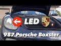 LED Headlight Bulb Replacement Installation 987 Porsche Boxster Cayman 911 MOD DIY