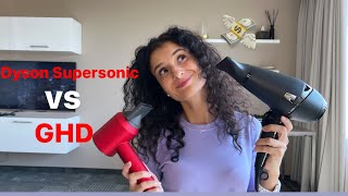 Dyson Supersonic vs GHD blow dryer | Which one is the best ? | Tested on thick curly hair |