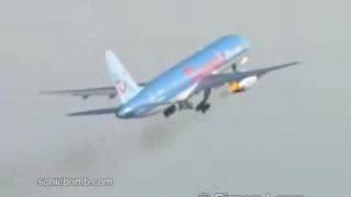 757 airplane bird strike (engine failure)
