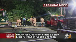 Driver Rescued After Driving Down Hillside In Castle Shannon