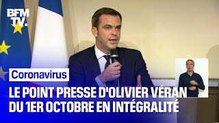 Coronavirus: l'intégralité du point presse d'Olivier Véran du 1er octobre