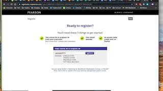 Pearson Registration Instructions