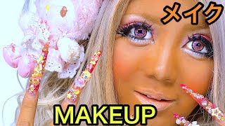 Kuro Gyaru MoRiMoRi MAKEUP TUTORIAL by HARUTAM Black Diamond｜ブラックダイアモンドはるたむの盛り盛り黒ギャルメイク