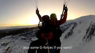 Tandem paraglidin in Ylläs - Tandemvarjoliitämistä Ylläksellä