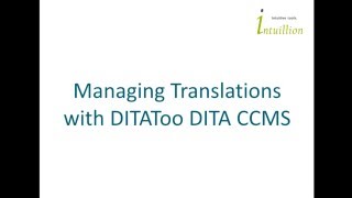 DITAToo DITA CCMS Translation Management