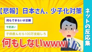 【2ch】【悲報】日本さん、少子高齢化がガチでヤバいのに何もしないｗｗｗｗｗｗ【ゆっくり】