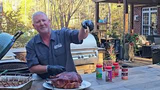 How to Cook A Thanksgiving / Christmas Turkey on the Big Green Egg for the Holidays