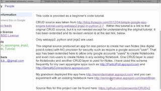 Google appengine development tutorial based on open source python code Part 1