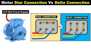 Difference Between Motor STAR Connection and DELTA Connection @TheElectricalGuy