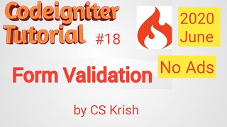 Form Validation Codeigniter Tutorial in hindi