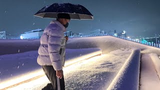 ព្រិលធ្លាក់នៅកូរ៉េ Oido Island, Siheung South Korea, First snow❄️