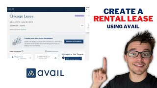 Create a rental lease using AVAIL | Rental property software