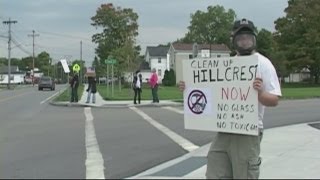 Protesters fuming over noxious fumes