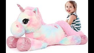 Gift for daughterTezituor 43in Giant Unicorn Toys Plush ,Big Rainbow Pink Unicorn Stuffed Animals