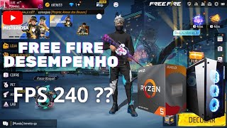 Testei o AMD Ryzen 5 4600G com video integrado rodando Free fire no gráfico suave ( 16de ram )