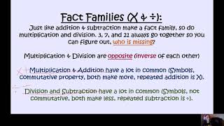 Tarter Talks Multiplication & Division Fact Families (3rd Grade Mini Lesson)