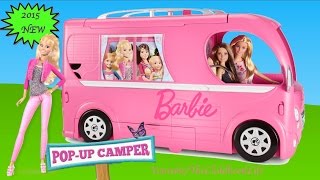 Barbie Pop Up Camper 2015 Unboxing and Tour- Barbie Dolls Life in The Dreamhouse