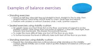 Sláintecare Study, Project 21, Balance Training