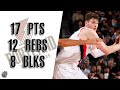 Donovan Clingan 17 pts 12 rebs 8 blks vs Wolves 24/25 season