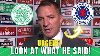 🚨I CAN'T BELIEVE IT! JUST OUT! LOOK WHAT HE SAID! CELTIC NEWS