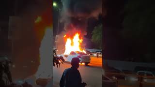 😥💔civic on fire DHA Ph-i-H Block (Last part full video )😥😥#civic