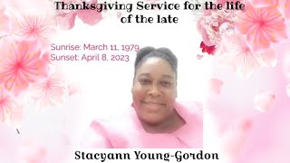 Stacyann Gordon Funeral Service