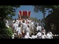 令和6年8月1日 八尾市 恩智神社夏祭り渡御 太鼓台 宮出 階段下り