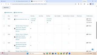 Brightspace Manage Dates Function