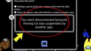 Fix Among us |  You were disconnected because Among Us was suspended by another app Problem Solved