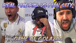 FANS REACT TO REAL MADRID 1-1 MAN CITY...GAME OF GOLAZOS #realmadrid #mancity #championsleague