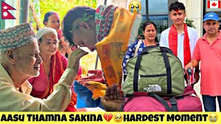 Aasu Rokna Sakina💔Sorry😭Hardest Moment | Nepal🇳🇵To Canada🇨🇦