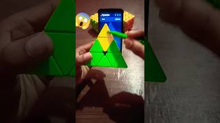 Solving Pyraminx Rubik's Cube using an app❗😱 #viral #rubikscube #solving #shorts 😊😊