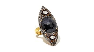 Rarities Gem with White and Champagne Diamond Ring