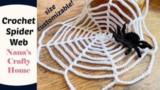 Crochet Spiderweb tutorial Easy Beginner-Friendly & so customizable!