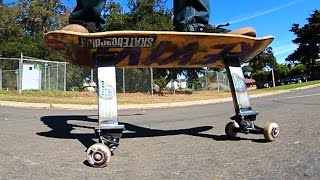 CRAZY SKATEBOARD STILTS?! | YOU MAKE IT WE SKATE IT EP 47