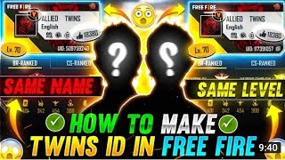 Same Name Same Id😮how to make allied Twins👭id in Free fire 😮#garenafreefire#alliedtwins#totalgaming