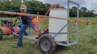 ⚠️ EXCLUSIVO: CARRETA PULVERIZADORA PARA MOTOCULTIVADOR | TRATORITO BRANCO | IMPLEMENTO INCRÍVEL