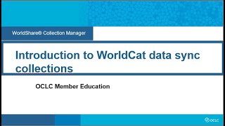 Introduction to WorldCat data sync collections