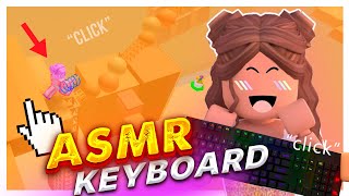 *very aesthetic* 🍑 Relaxing Peach Tower ASMR  Clicks and Taps Roblox Keyboard
