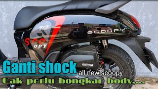 GANTI SHOCK BELAKANG NEW SCOOPY 2022 ||TANPA BONGKAR BODY || PASANG SHOCK DBS G SPORT #SHOCKDBS