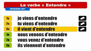 FRENCH VERB CONJUGATION = Entendre = Passé récent