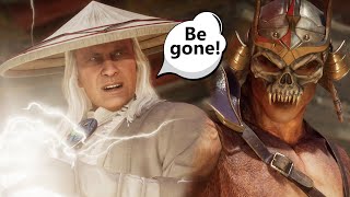 Mortal Kombat 11 - Old Raiden Confronts Villains