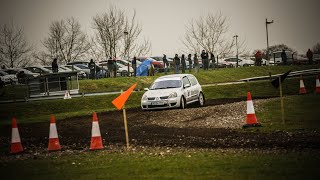 Snetterton Stage Rally Clio182 catching Ford Anglia, then breaking down!