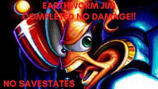 (RE-UPLOADED) (HD) Earthworm Jim (Genesis/Megadrive) Difficult Mode NO DAMAGE RUN NO SAVESTATES