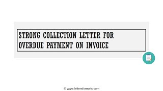 How to Write a Collection Letter for Overdue Payment on Invoice