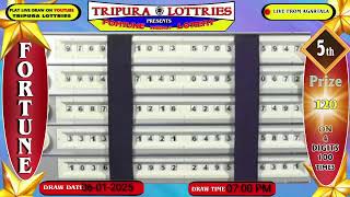 Tripura Fortune Lottery Live Evening draw On 06-01-2025 At 07:00 PM Live From Agartala.